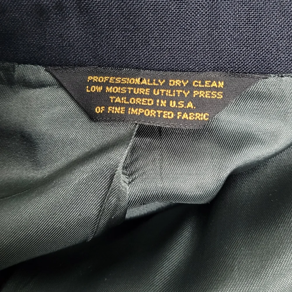 🔥 VINTAGE Johnny Carson Navy Double Breasted Sports Coat 💙💙💙 - Picture 6 of 8